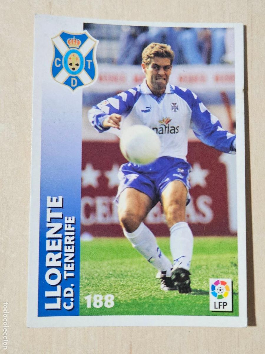 Football Stickers: FICHA N&ordm; 188 LLORENTE - CHUPA CHUPS 1998-1999, 98-99 - TENERIFE