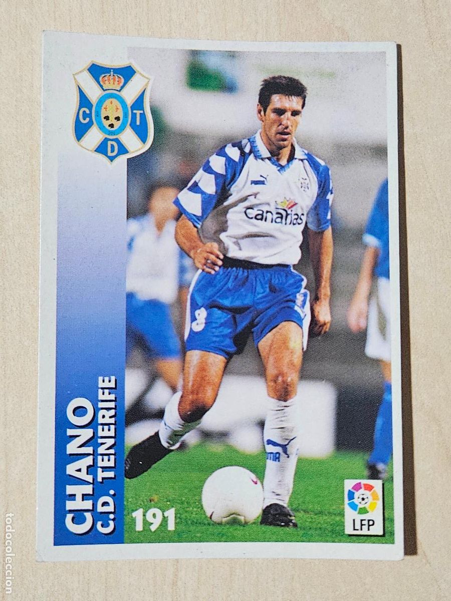 Football Stickers: FICHA N&ordm; 191 CHANO - CHUPA CHUPS 1998-1999, 98-99 - TENERIFE