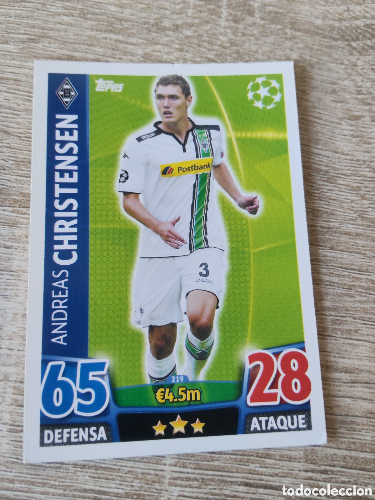 Football Stickers: Topps match attax champions league 2015 2016 15 16 219 Andreas Christensen Borussia Monchengladbach