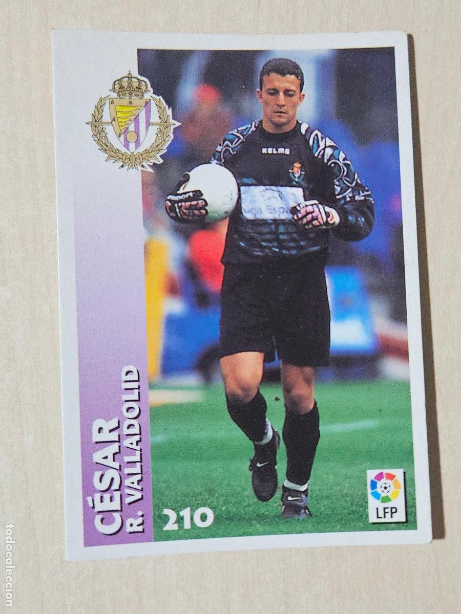 Football Stickers: FICHA N&ordm; 210 CESAR - CHUPA CHUPS 1998-1999, 98-99 - REAL VALLADOLID