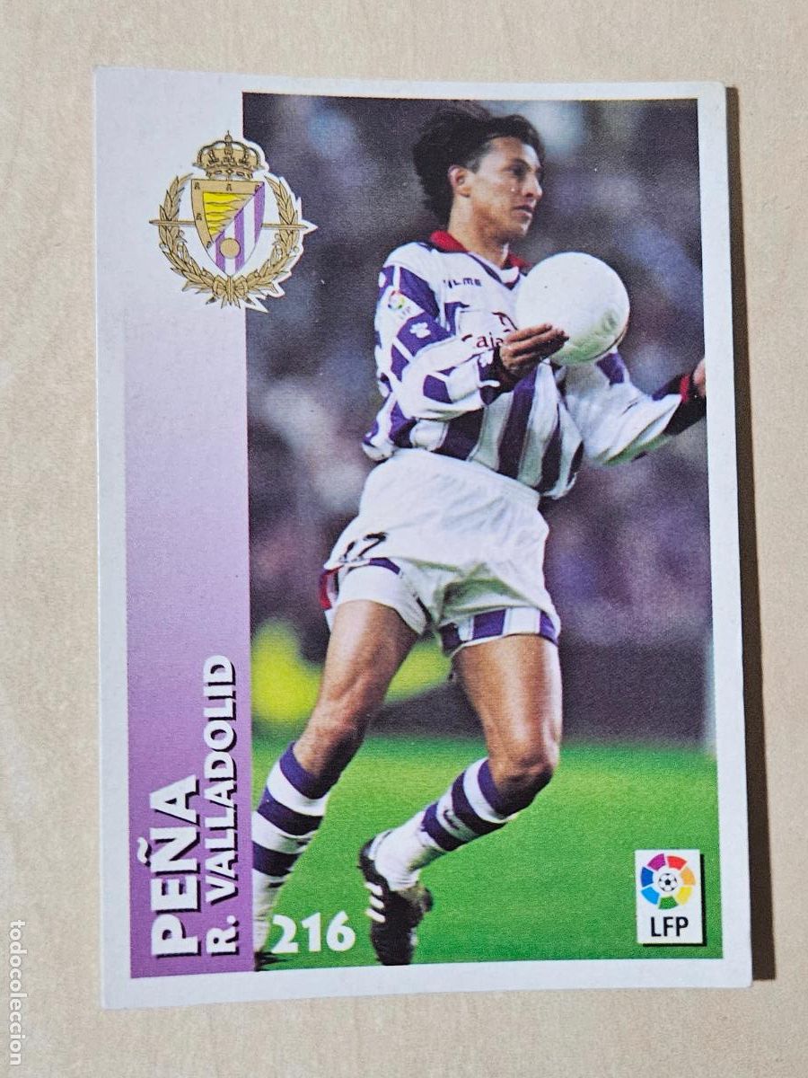 Football Stickers: FICHA N&ordm; 216 PE&Ntilde;A - CHUPA CHUPS 1998-1999, 98-99 - REAL VALLADOLID