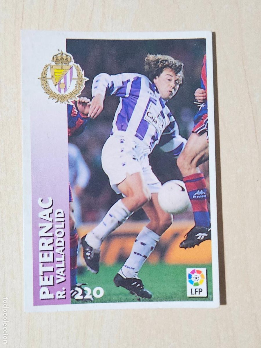 Football Stickers: FICHA N&ordm; 220 PETERNAC - CHUPA CHUPS 1998-1999, 98-99 - REAL VALLADOLID