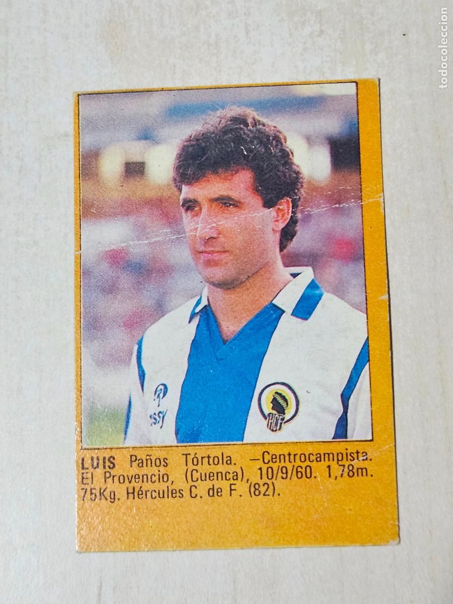 Figurine di Calcio: LUIS - DEL ALBUM SUPER F&Uacute;TBOL 85 ROLL&Aacute;N - CROMO SIN PEGAR - HERCULES