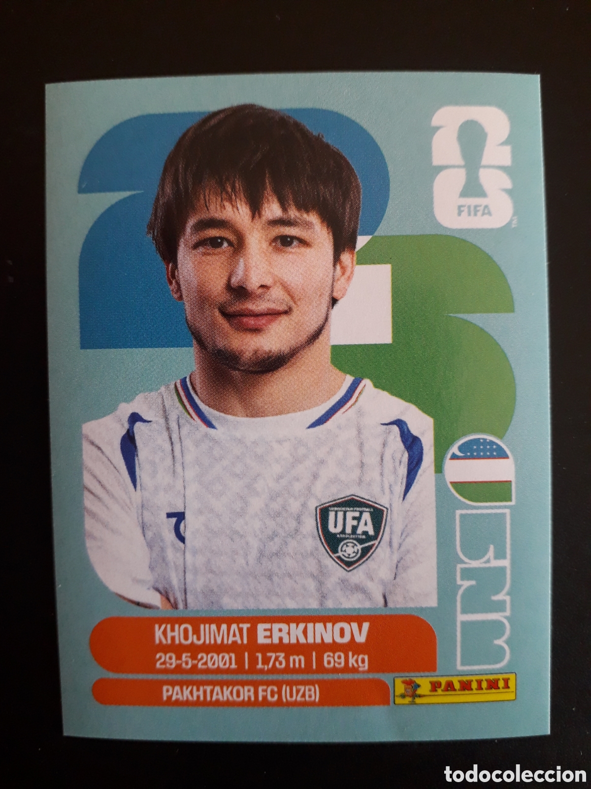 Figurine di Calcio: ERKINOV UZBEKISTAN UZB 15 MUNDIAL F&Uacute;TBOL 2026 FIFA WORLD CUP PANINI SIN PEGAR PEDIDO M&Iacute;NIMO 3&euro;