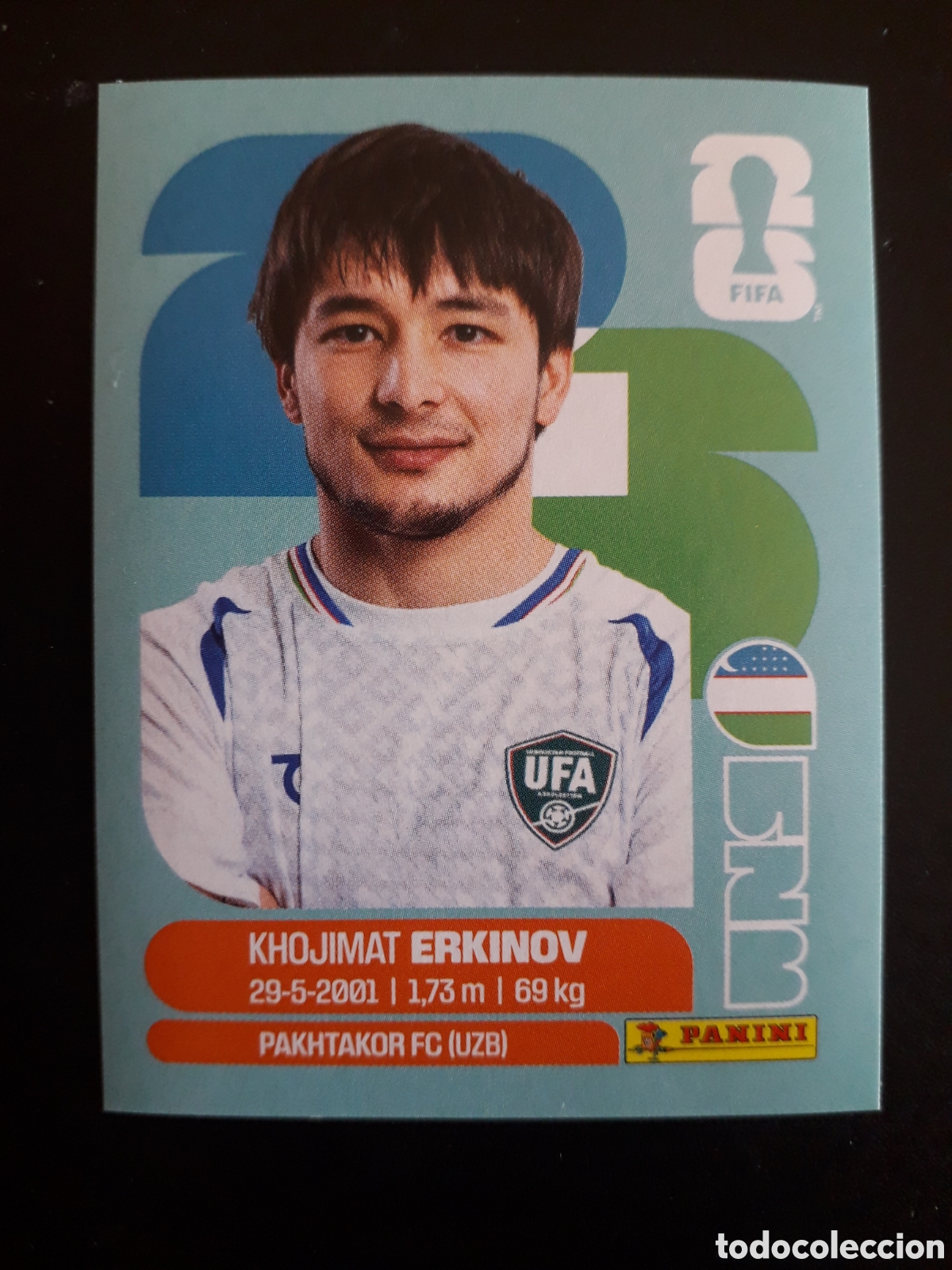 Figurine di Calcio: ERKINOV UZBEKISTAN UZB 15 MUNDIAL F&Uacute;TBOL 2026 FIFA WORLD CUP PANINI SIN PEGAR PEDIDO M&Iacute;NIMO 3&euro;