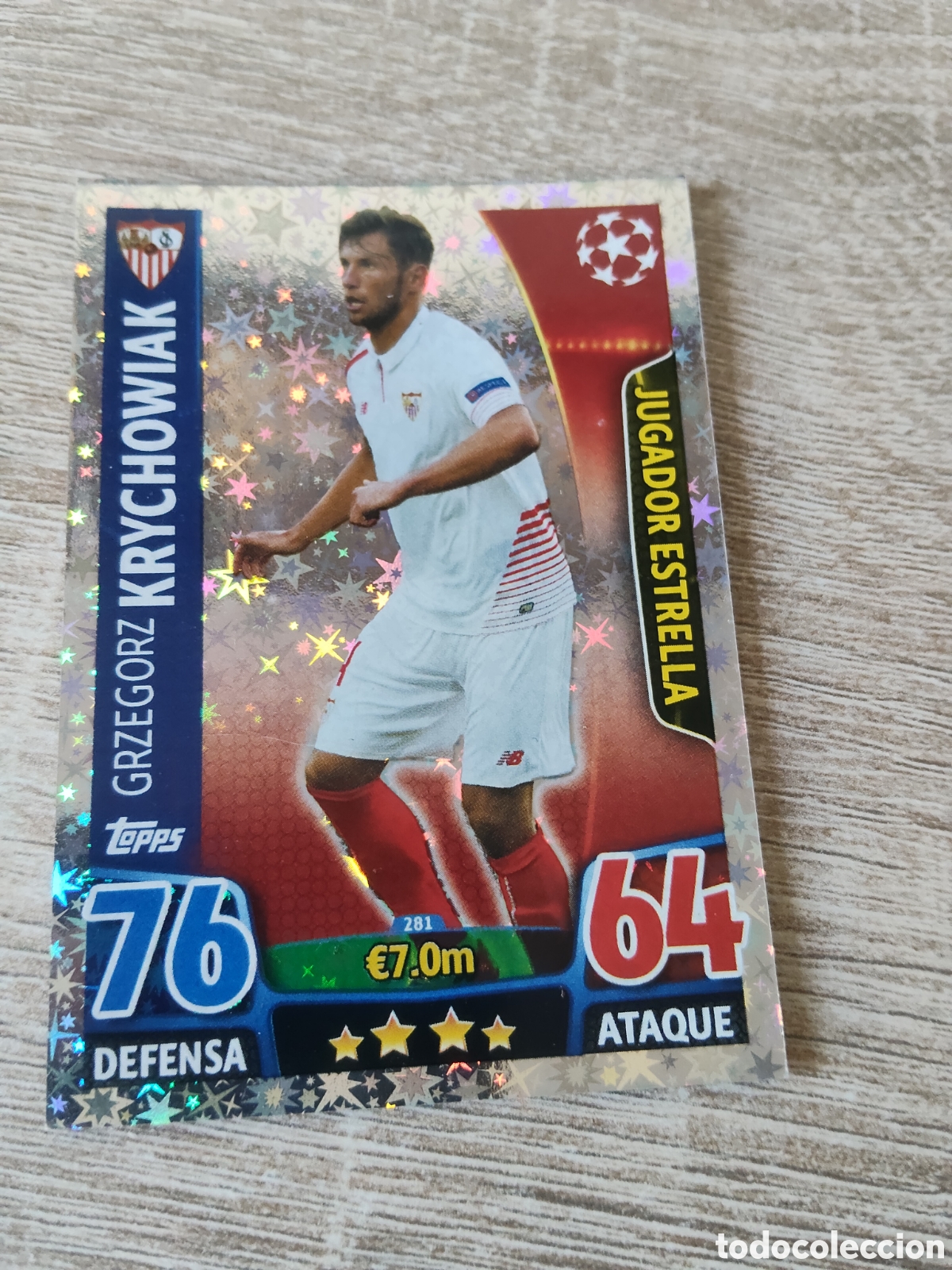 Figurine di Calcio: Topps match attax champions league 2015 2016 15 16 281 Grzegorz Krychowiak Sevilla