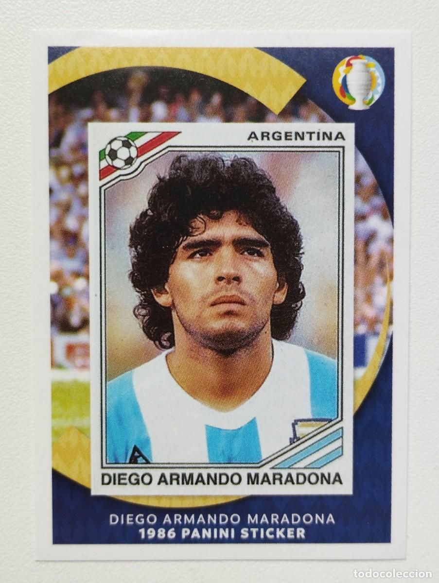 Football Stickers: CROMO COPA AMERICA ARGENTINA COLOMBIA 2021 PANINI BRASIL DIEGO MARADONA LE02 - LEYENDA