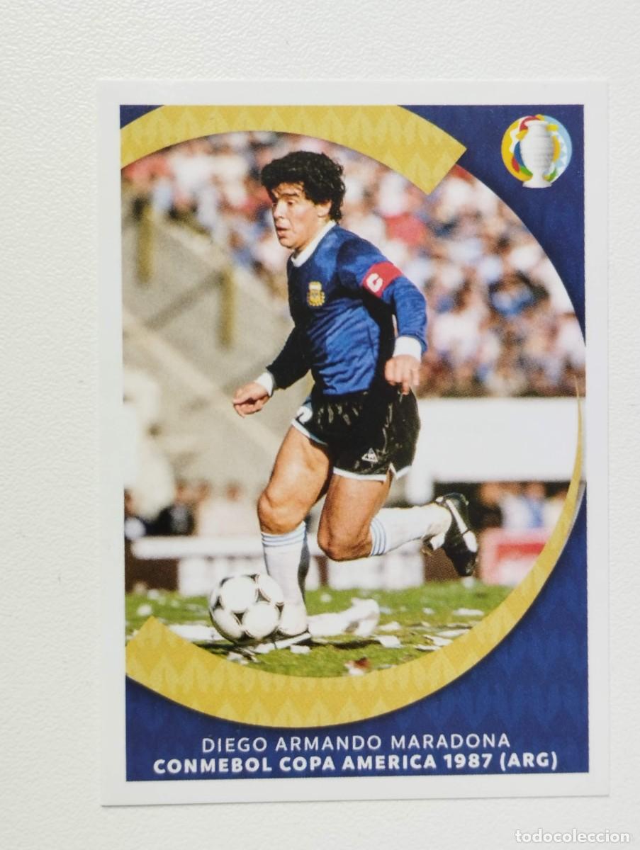 Football Stickers: CROMO COPA AMERICA ARGENTINA COLOMBIA 2021 PANINI BRASIL DIEGO MARADONA LE03 - LEYENDA