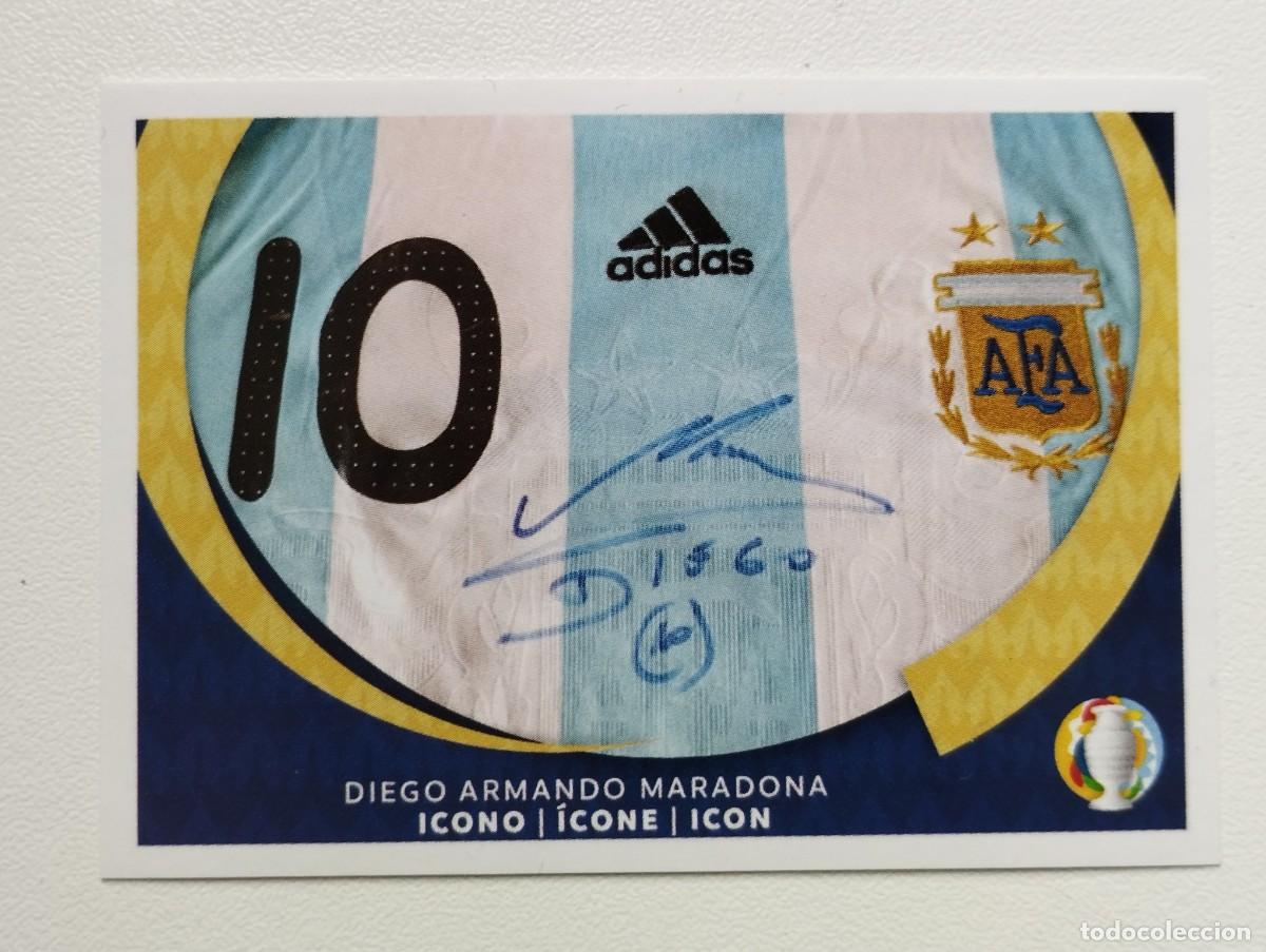 Cromos de Futebol: CROMO COPA AMERICA ARGENTINA COLOMBIA 2021 PANINI BRASIL DIEGO MARADONA LE01 - LEYENDA