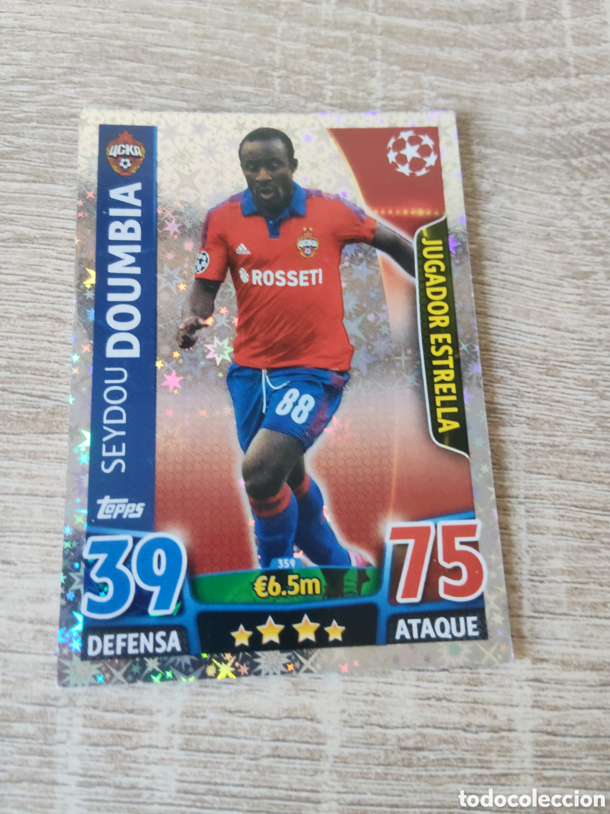 Cartes &agrave; collectionner de Football: Topps match attax champions league 2015 2016 15 16 359 Seydou Doumbia CSKA Mosc&uacute;