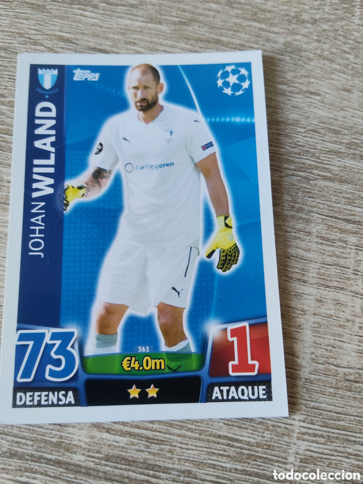 Cartes &agrave; collectionner de Football: Topps match attax champions league 2015 2016 15 16 361 Johan Wiland Malmoe