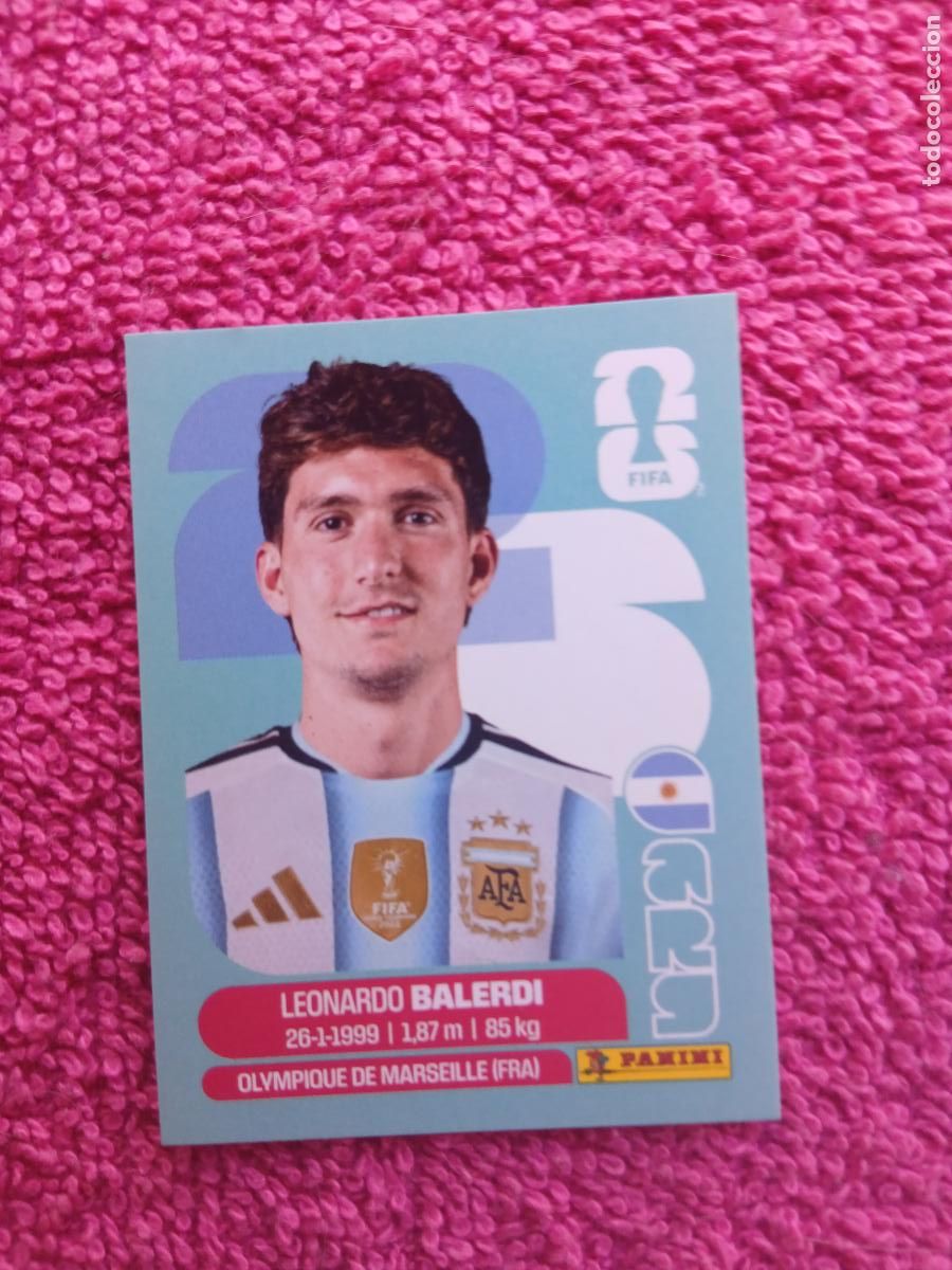 Fu&szlig;ball-Sticker: FIFA World Cup 2026 leonardo balerdi arg 7 selecci&oacute;n de argentina arg7 panini 2026