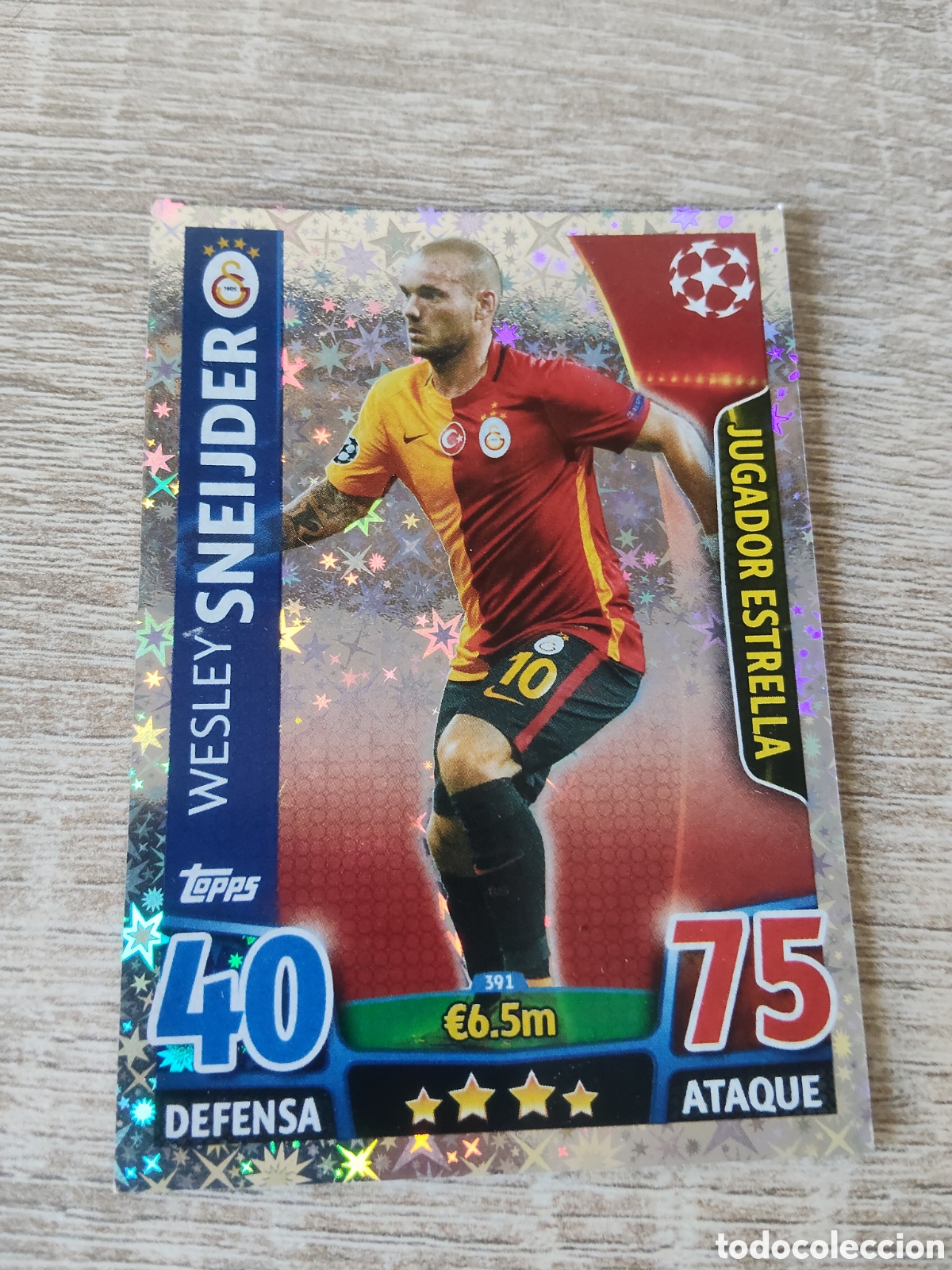 Cromos de f&uacute;tbol: Topps match attax champions league 2015 2016 15 16 391 Wesley Sneijder Galatasaray