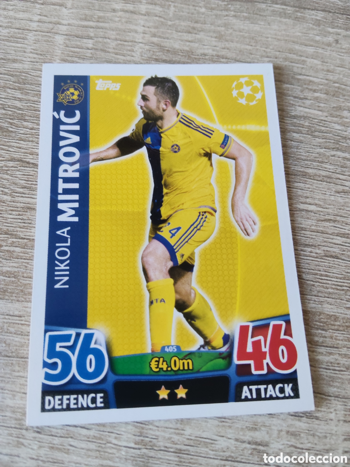 Figurine di Calcio: Topps match attax champions league 2015 2016 15 16 405 Nikola Mitrovic Maccabi Tel Aviv