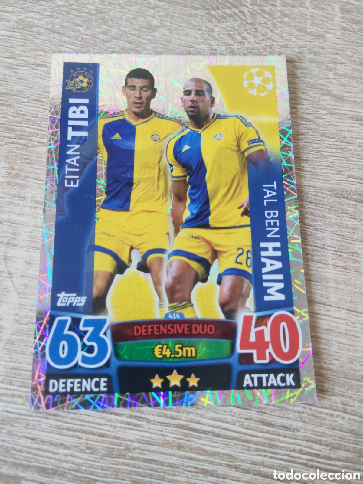 Football Stickers: Topps match attax champions league 2015 2016 15 16 414 Tibi/Haim Maccabi Tel Aviv