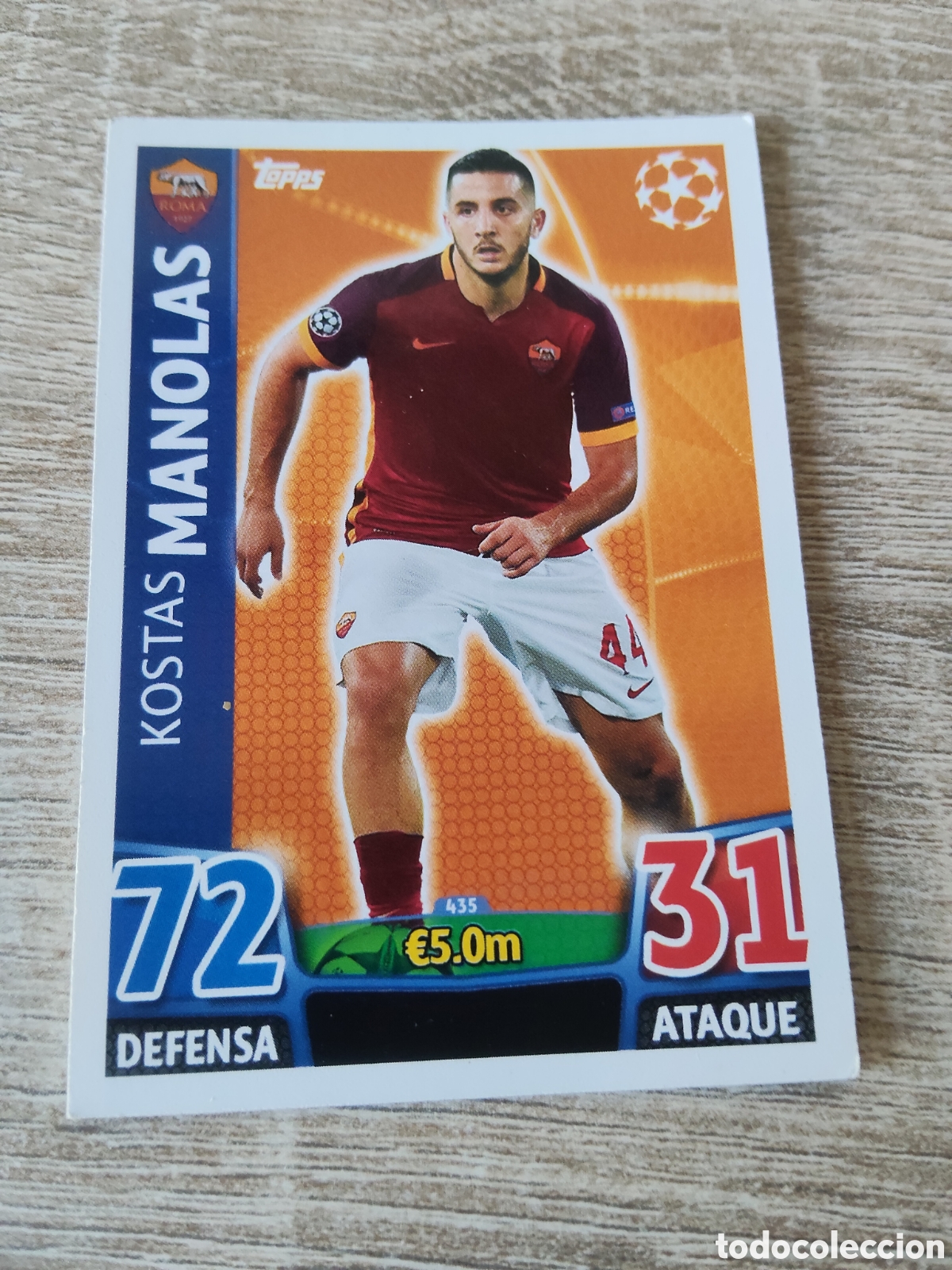 Football Stickers: Topps match attax champions league 2015 2016 15 16 435 Kostas Manolas Roma