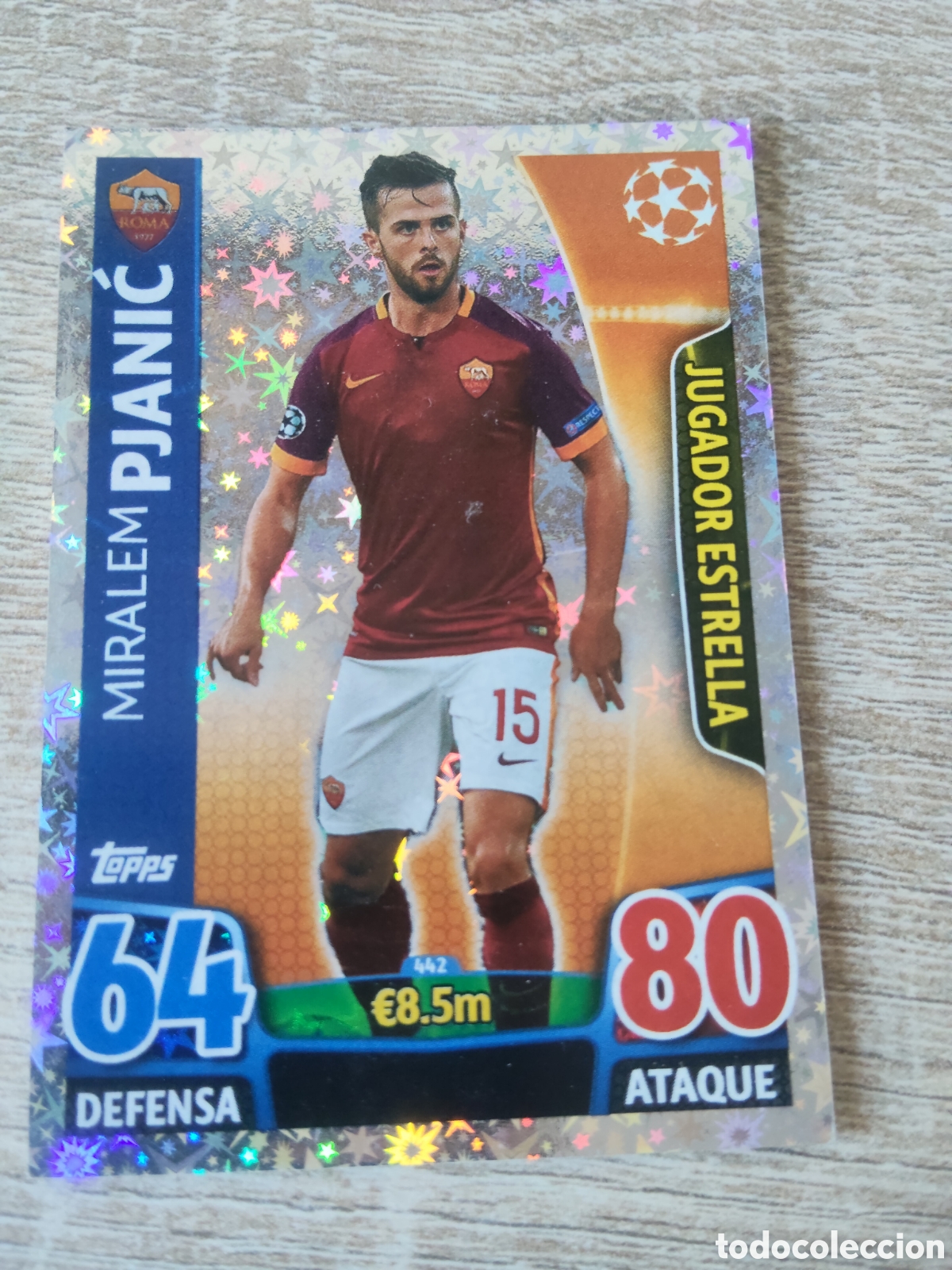 Cromos de Futebol: Topps match attax champions league 2015 2016 15 16 442 Miralem Pjanic Roma