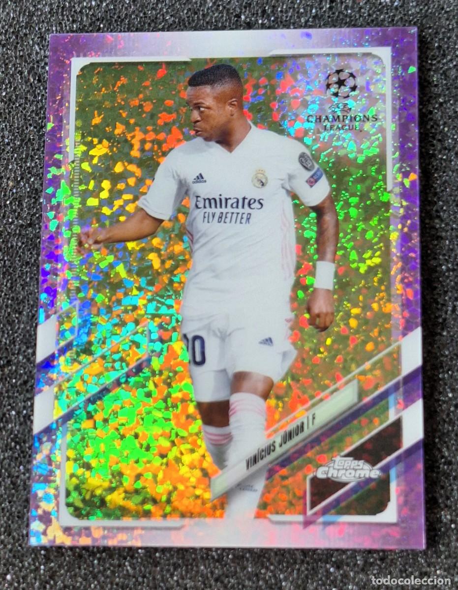 Cromos de Futebol: Vinicius Jr. Real Madrid Topps Chrome #89 077/250 Purple Mini-Diamond