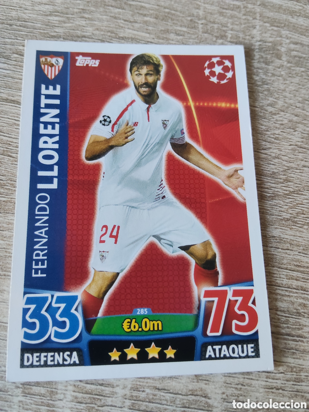 Fu&szlig;ball-Sticker: Topps match attax champions league 2015 2016 15 16 285 Fernando Llorente Sevilla