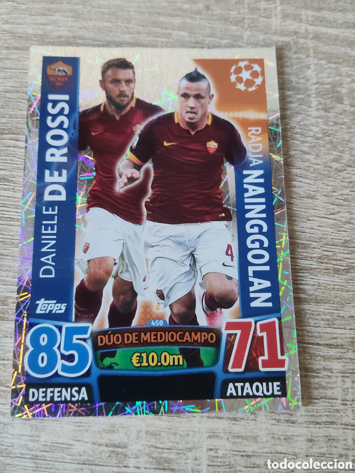 Fu&szlig;ball-Sticker: Topps match attax champions league 2015 2016 15 16 450 De Rossi/Nainggolan Roma