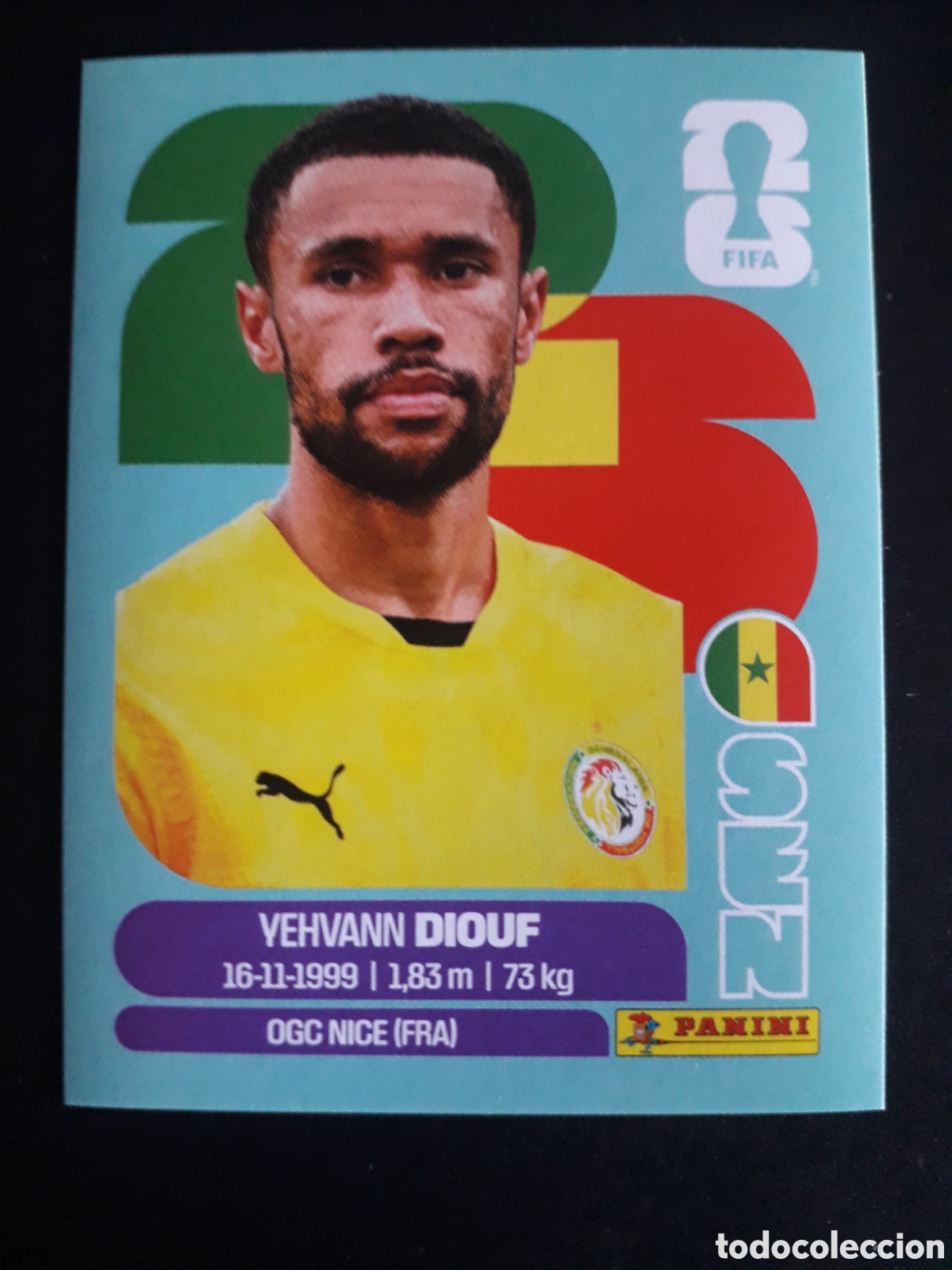 Football Stickers: YEHVANN DIOUF SENEGAL SEN 3 MUNDIAL F&Uacute;TBOL 2026 FIFA WORLD CUP PANINI SIN PEGAR PEDIDO M&Iacute;NIMO 3&euro;