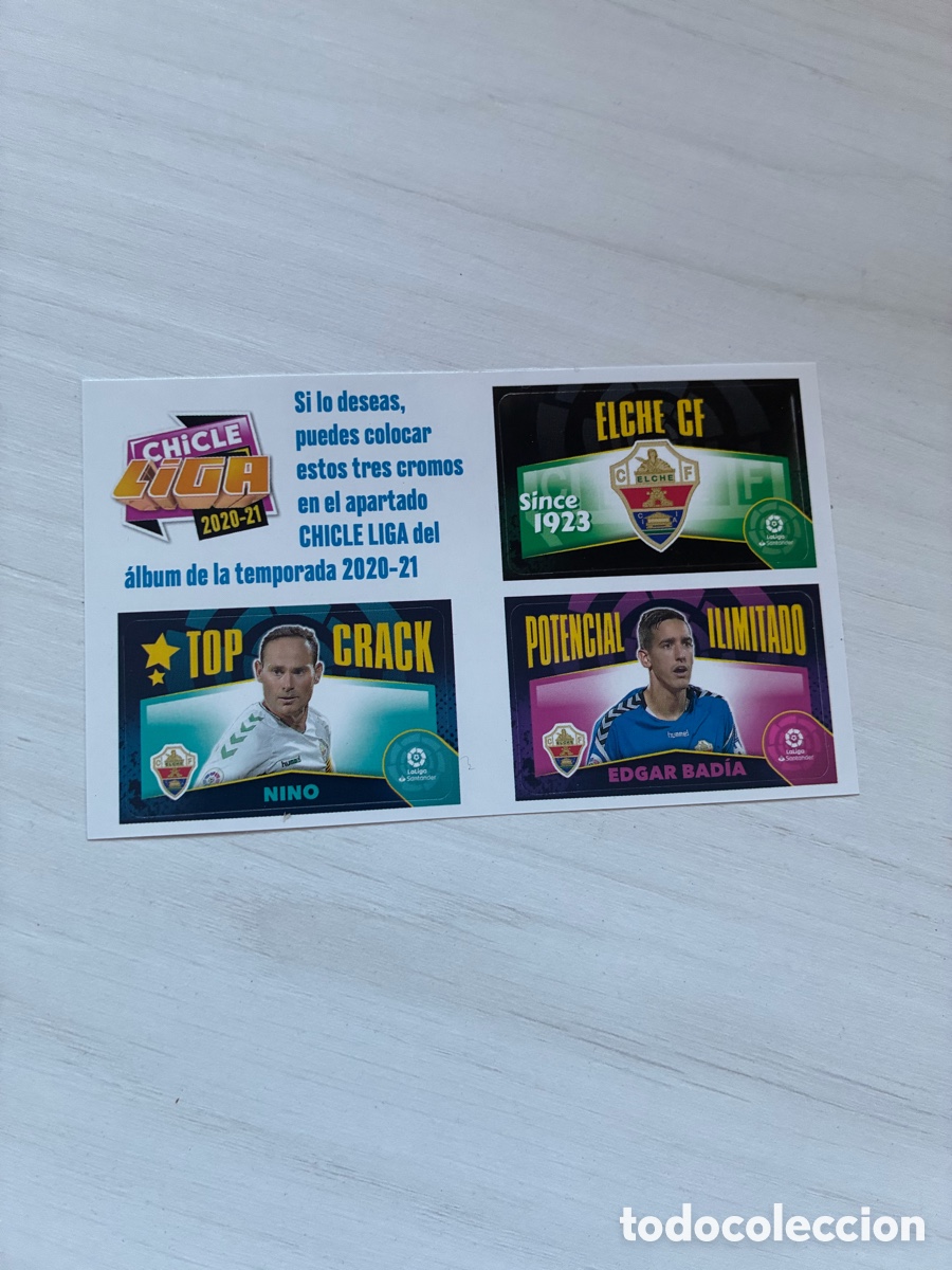 Figurine di Calcio: Cromos chicle Panini liga este 2020 2021 Elche jug&oacute;n