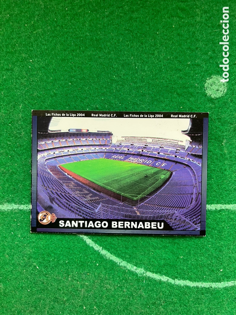 Fu&szlig;ball-Sticker: 2 SANTIAGO BERNAB&Eacute;U REAL MADRID LAS FICHAS DE LA LIGA 2003 2004 MUNDICROMO ESTADIO