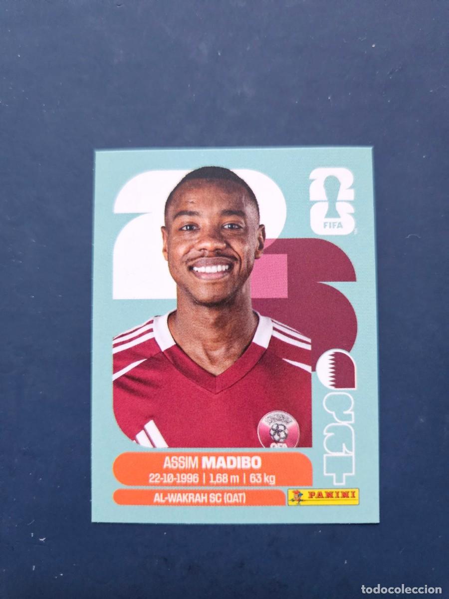 Fu&szlig;ball-Sticker: QAT 11 ASSIM MADIBO QATAR FIFA WORLD CUP MUNDIAL 26 2026 SIN PEGAR NUNCA PEGADO