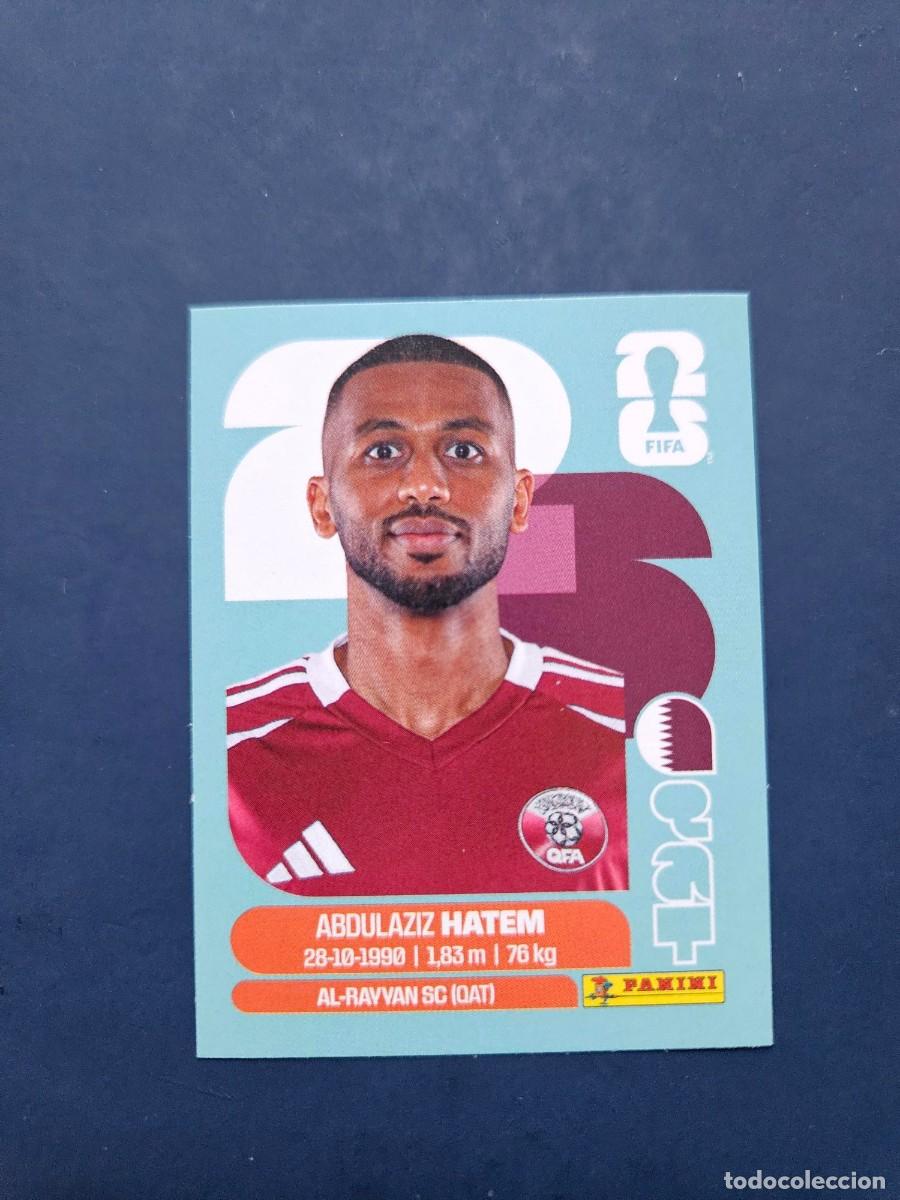 Fu&szlig;ball-Sticker: QAT 15 ABDULAZIZ HATEM QATAR FIFA WORLD CUP MUNDIAL 26 2026 SIN PEGAR NUNCA PEGADO