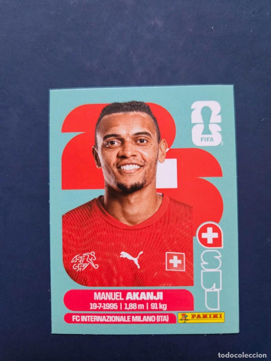 Fu&szlig;ball-Sticker: SUI 4 MANUEL AKANJI SUIZA FIFA WORLD CUP MUNDIAL 26 2026 SIN PEGAR NUNCA PEGADO