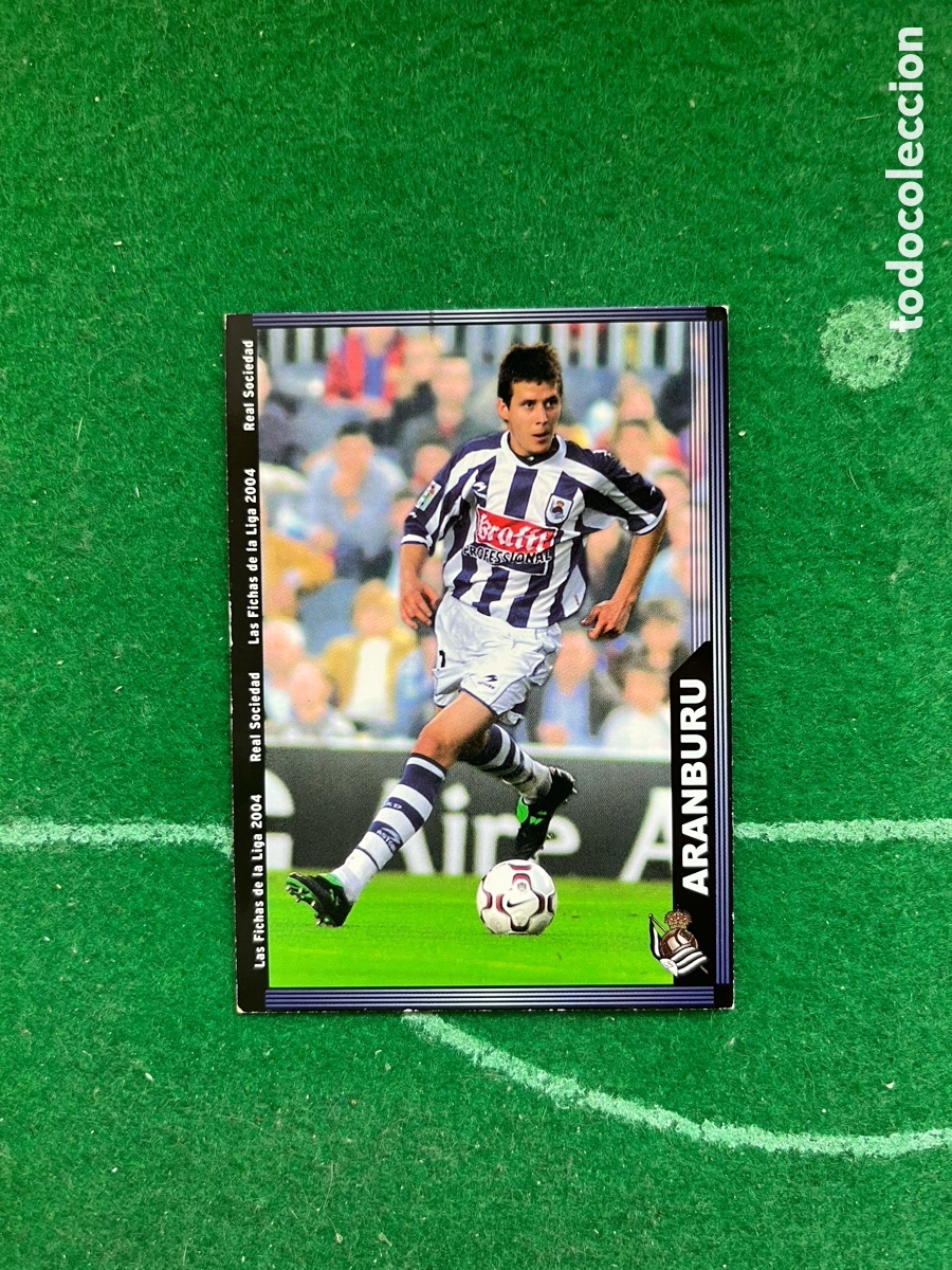 Cartes &agrave; collectionner de Football: 38 ARANBURU REAL SOCIEDAD LAS FICHAS DE LA LIGA 2003 2004 MUNDICROMO