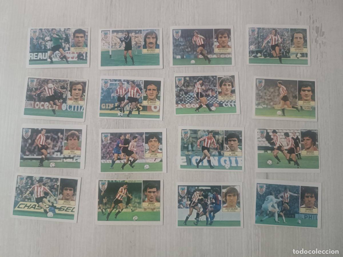 Fu&szlig;ball-Sticker: LOTE 16 CROMOS ATH. DE BILBAO SIN PEGAR LIGA ESTE 84 85