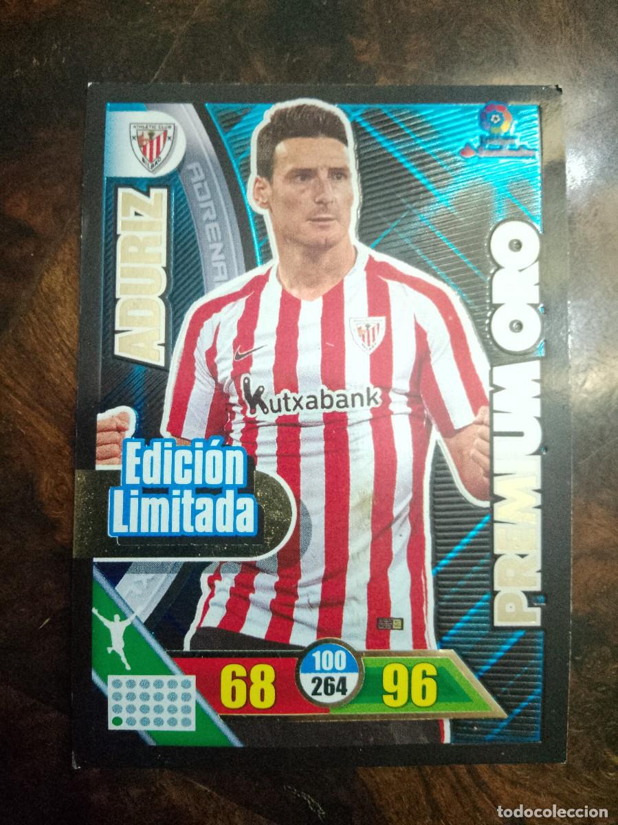 Figurine di Calcio: ADURIZ ATHLETIC CLUB DE BILBAO PREMIUM ORO EDICI&Oacute;N LIMITADA 2016 2017 ADRENALYN 16 17 PANINI