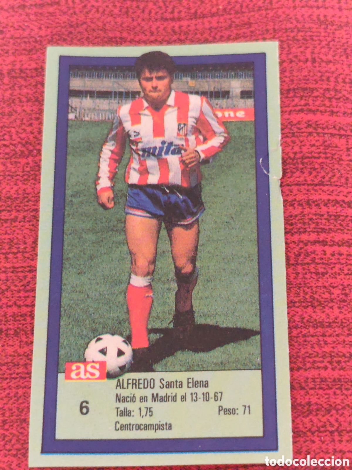 Fu&szlig;ball-Sticker: 6 ALFREDO ATL&Eacute;TICO MADRID ASES DE LA LIGA 1989 1990 DIARIO AS