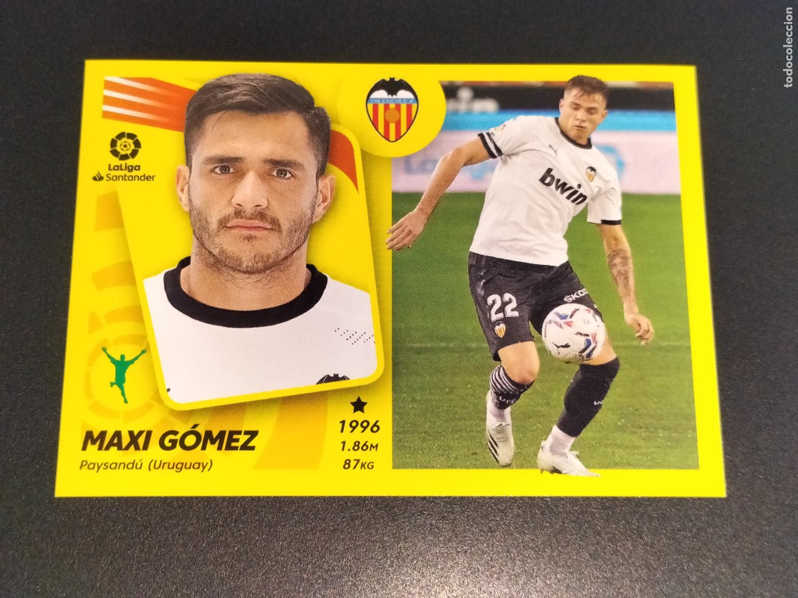 Fu&szlig;ball-Sticker: N&ordm; 19 MAXI GOMEZ VALENCIA CROMOS LALIGA SANTANDER ESTE LIGA 2021 2022 21 22 PANINI
