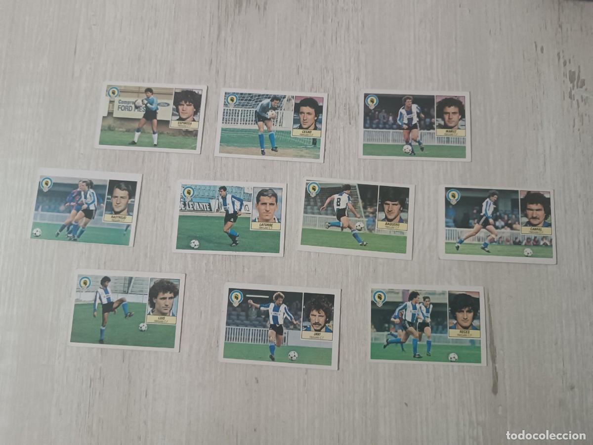 Figurine di Calcio: LOTE 10 CROMOS H&Eacute;RCULES C.F SIN PEGAR LIGA ESTE 84 85