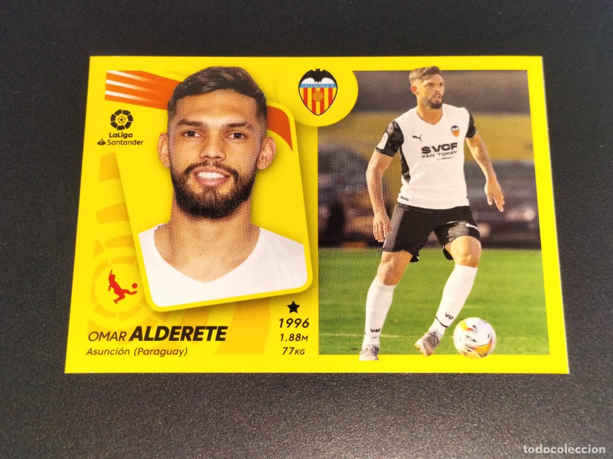Fu&szlig;ball-Sticker: FICHAJE 16 OMAR ALDERETE VALENCIA CROMOS LALIGA SANTANDER ESTE LIGA 2021 2022 21 22 PANINI