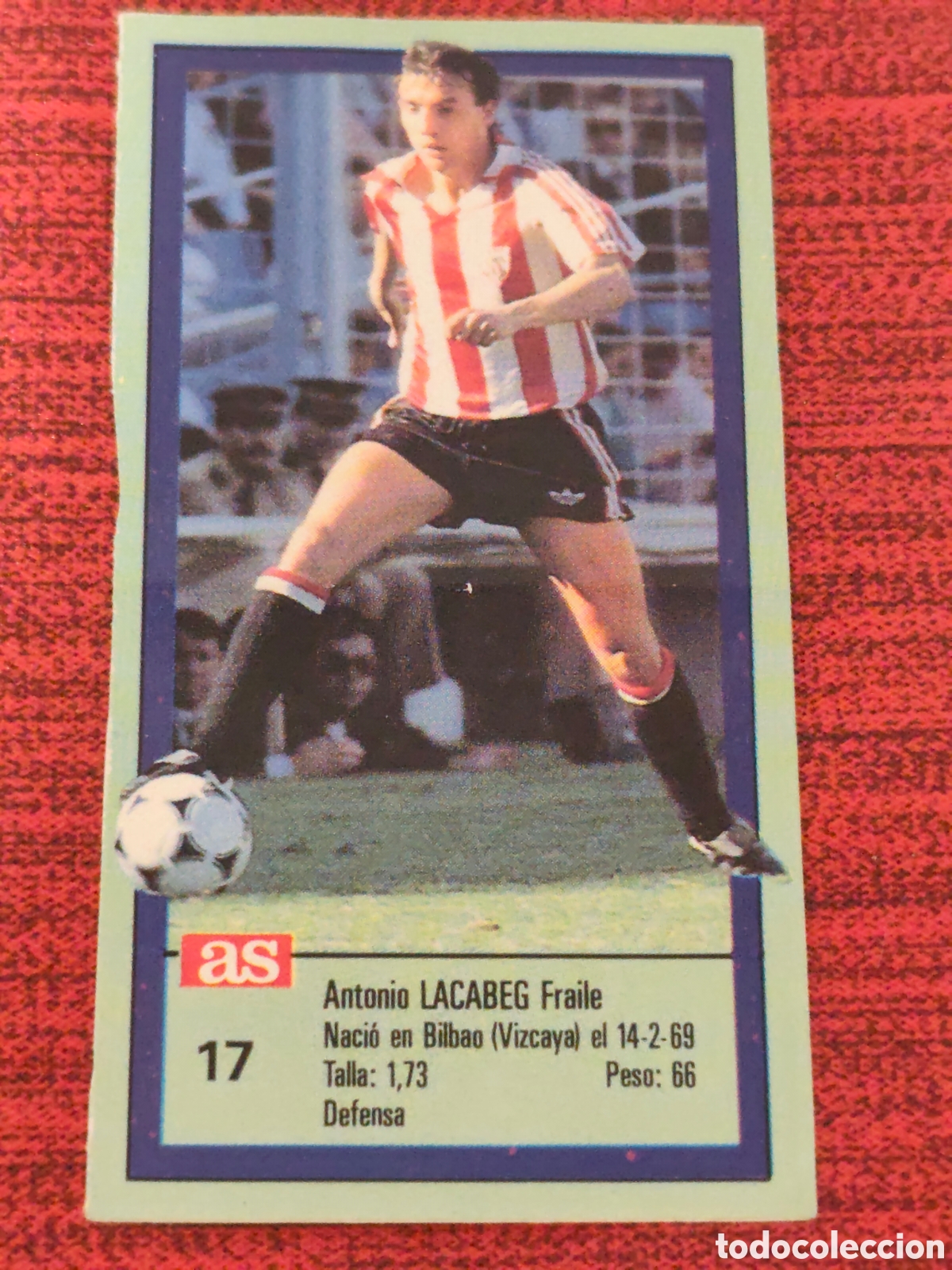 Fu&szlig;ball-Sticker: 17 LACABEG ATHLETIC BILBAO ASES DE LA LIGA 1989 1990 DIARIO AS