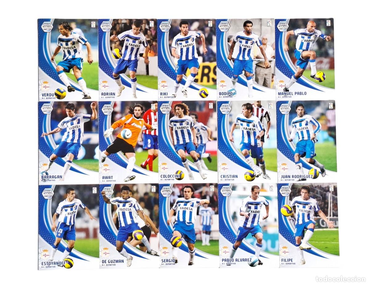 Figurine di Calcio: LOTE DE 15 CROMOS R.C. DEPORTIVO DE LA CORU&Ntilde;A - COLECCION LIGA ESTE 2007/2008 - PANINI