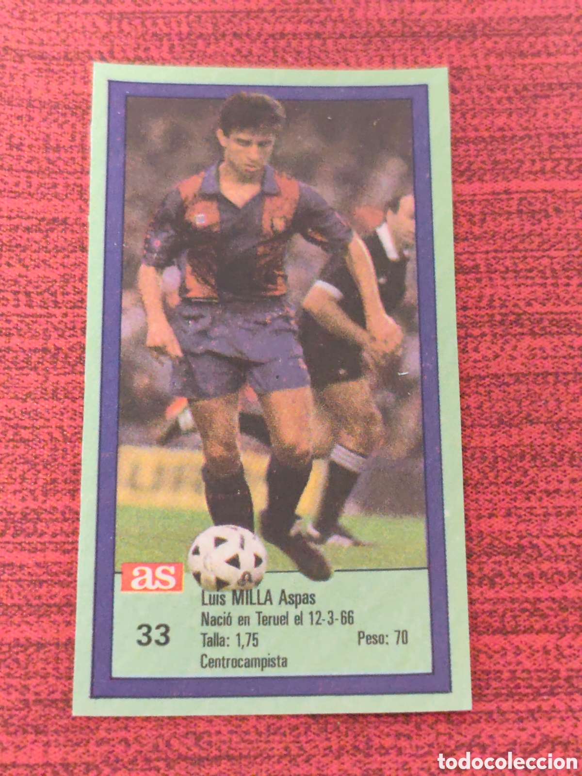 Cromos de Futebol: 33 MILLA FC BARCELONA ASES DE LA LIGA 1989 1990 DIARIO AS