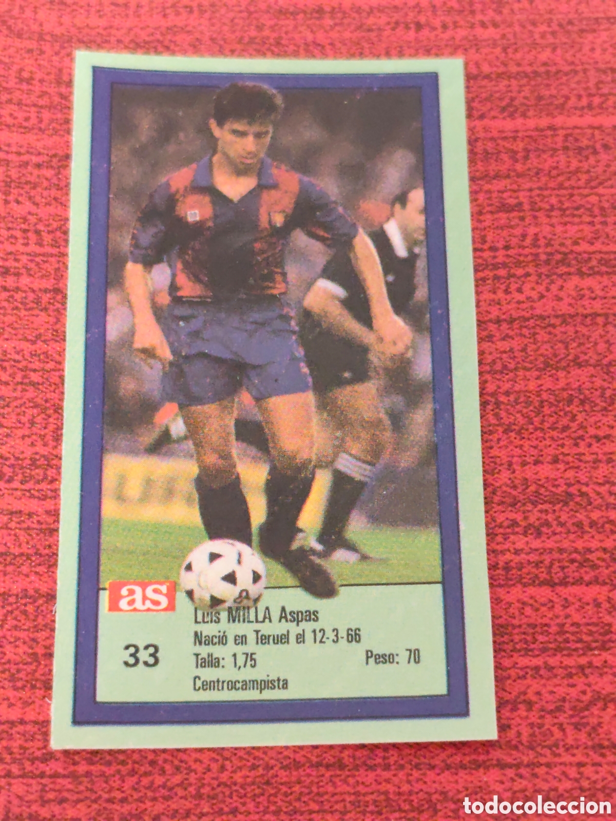 Football Stickers: 33 MILLA FC BARCELONA ASES DE LA LIGA 1989 1990 DIARIO AS