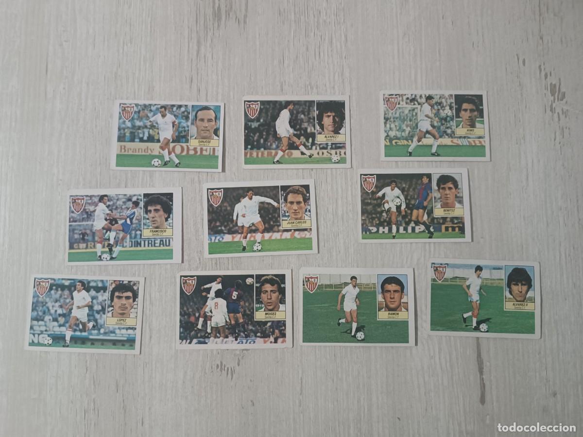 Figurine di Calcio: LOTE 10 CROMOS SEVILLA C.F SIN PEGAR LIGA ESTE 84 85