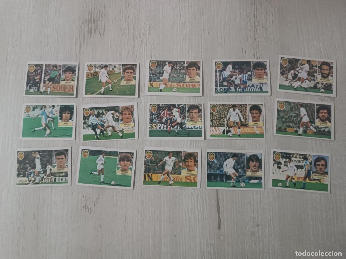 Figurine di Calcio: LOTE 15 CROMOS VALENCIA C.F SIN PEGAR LIGA ESTE 84 85