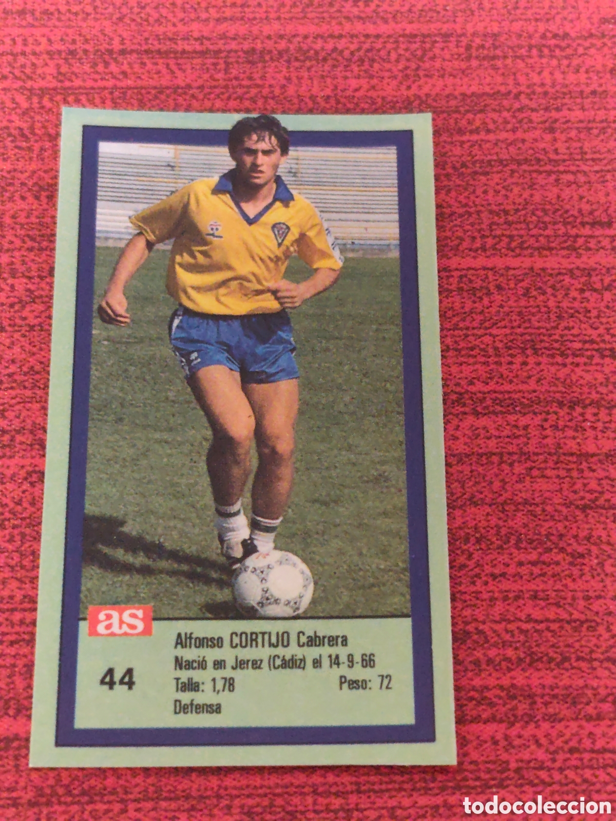 Football Stickers: 44 CORTIJO C&Aacute;DIZ ASES DE LA LIGA 1989 1990 DIARIO AS