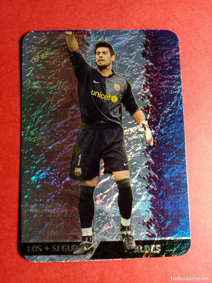 Football Stickers: N&ordm; 547 VALDES, LOS + SEGUROS 2007 , JASPEADO , FC BARCELONA, FICHAS LIGA 2008, MUNDICROMO