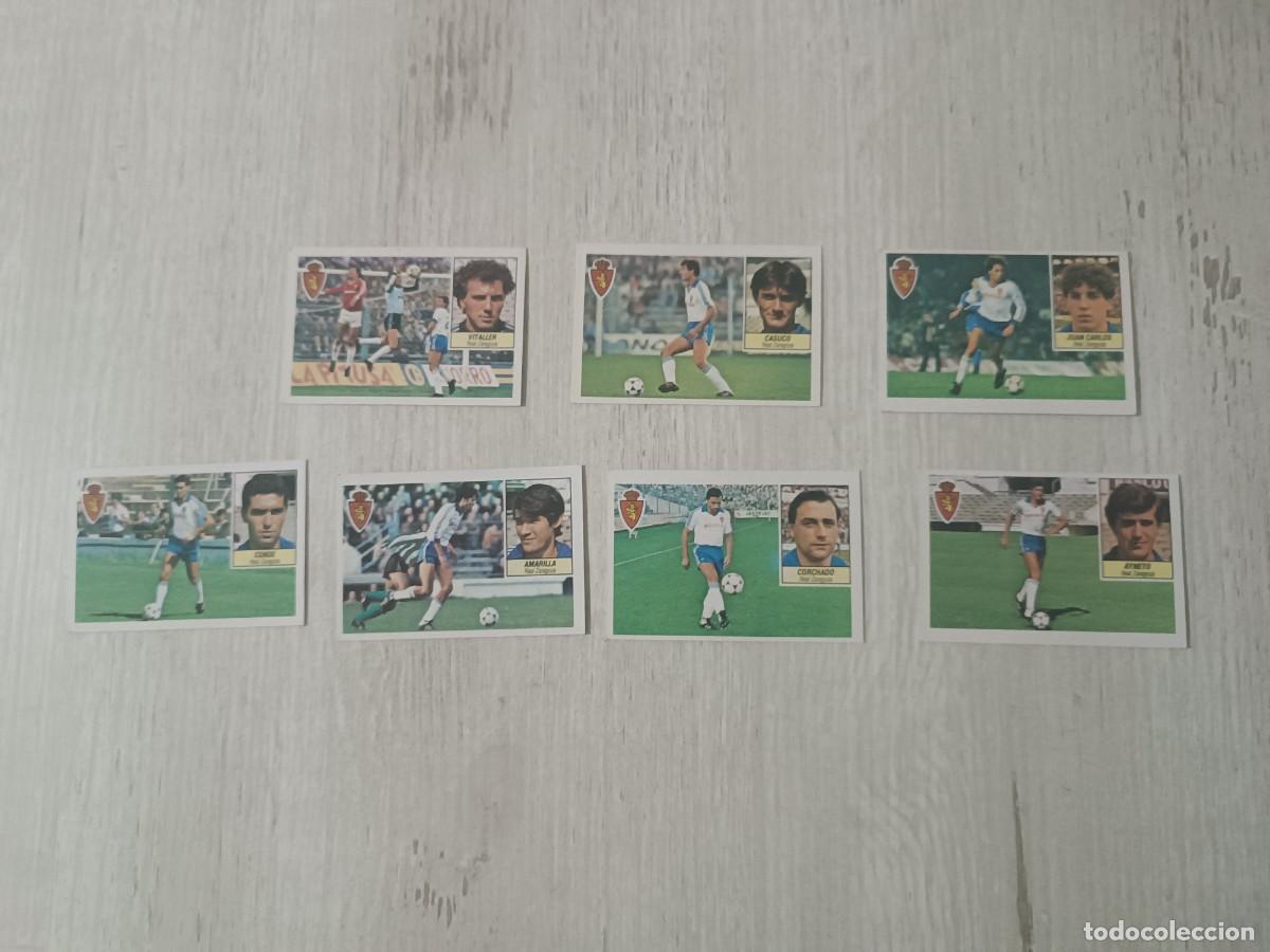 Fu&szlig;ball-Sticker: LOTE 7 CROMOS REAL ZARAGOZA SIN PEGAR LIGA ESTE 84 85