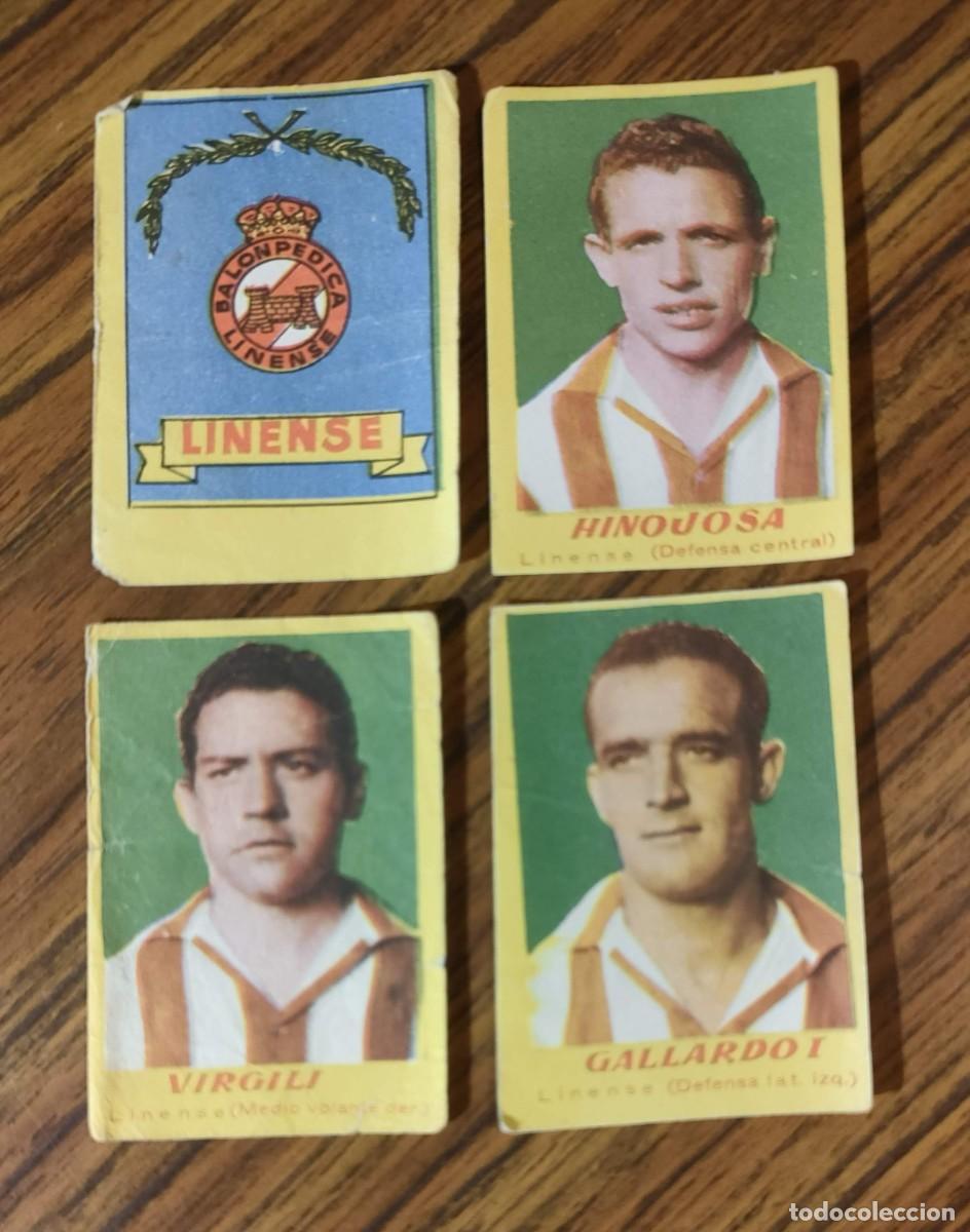 Fu&szlig;ball-Sticker: LOTE 4 CROMOS FUTBOL CAMPEONES 1951 - LINENSE