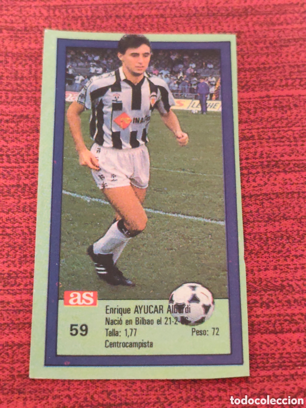 Cartes &agrave; collectionner de Football: 59 AYUCAR CASTELL&Oacute;N ASES DE LA LIGA 1989 1990 DIARIO AS