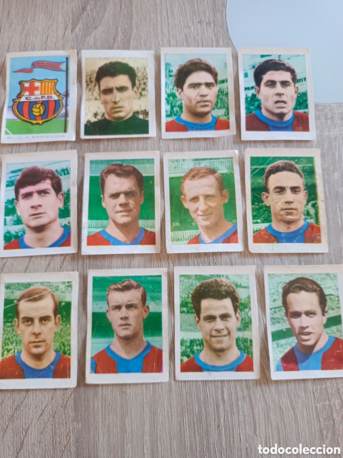 Cromos de f&uacute;tbol: RUIZ ROMERO 1966.12 CROMOS COMPLETO F.C. BARCELONA.DESPEGADOS SIN APENAS FALTA .VER TRASERA