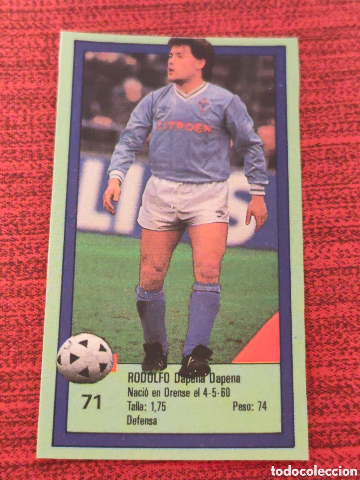 Fu&szlig;ball-Sticker: 71 RODOLFO CELTA VIGO ASES DE LA LIGA 1989 1990 DIARIO AS